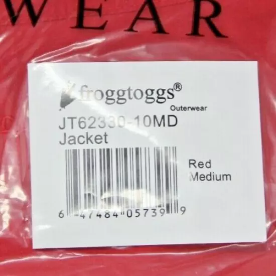 Frogg Toggs JT62330-10MD Boy's Java Toadz 2.5 Rain Jacket Red Medium Waterproof 