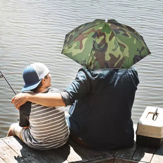 Umbrella HAT - Rain Sun Shade Sports Hiking Beach Fishing-Kids Adults Hands Free