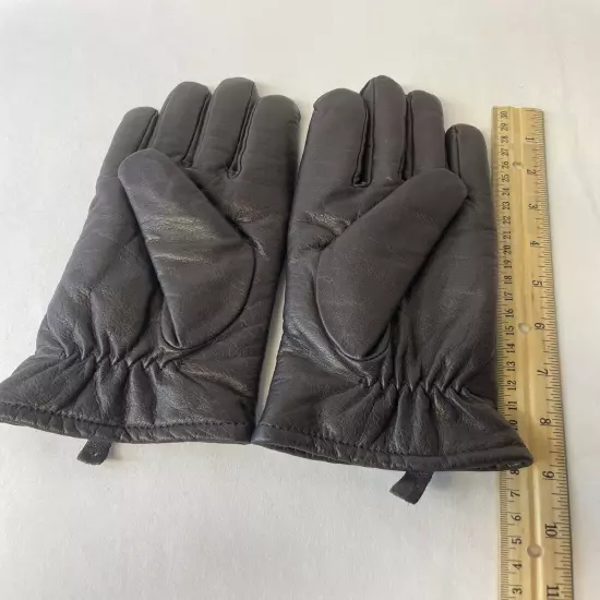 Ladies Soft Brown Cow Hide Leather Driving Gloves