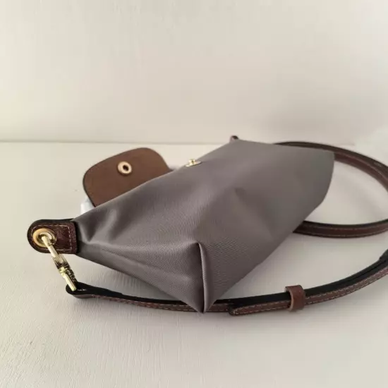 Longchamp Tote Crossbody Bag Turtledove Gray Mini