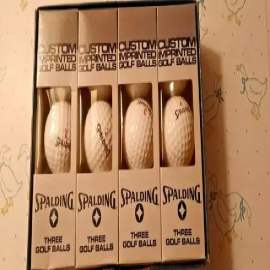 12 Custom Spalding Golf Balls Burlington Northern Air Freight Golf Ball Set