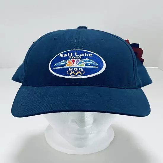 NWT NBC Salt Lake 2002 Olympic American Needle Strap Back Hat USA Union Made NEW