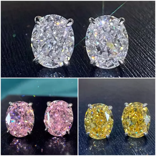 Cute Cubic Zircon 925 Silver Filled Stud Earring Women Wedding Jewelry Gift