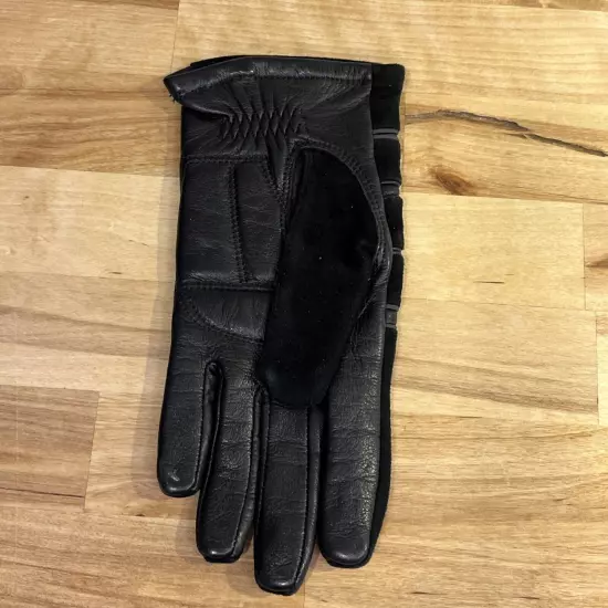 Women's Harley Davidson HD Leather Gloves SZ SMALL Black Suede & Smooth Logo