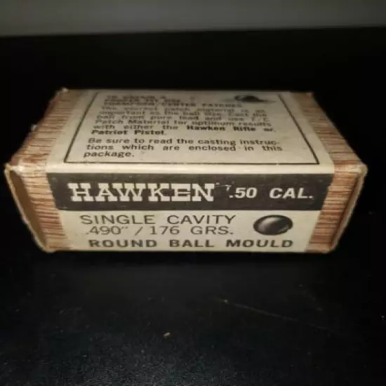 Thompson Center Hawken .490 Black Powder Round Ball Mold .50 Cal/176 Grn