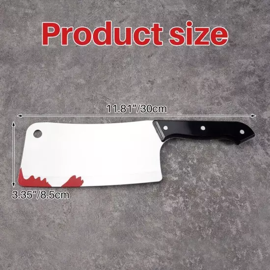 Bloody Cleaver, Fake Knifes Realistic Kitchen Cleaver Prop for Halloween9618