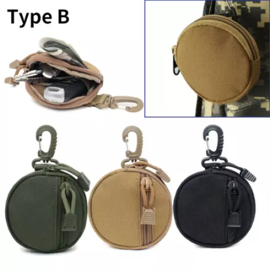 Tactical Wallet Coin Purse Military EDC Belt Bag Pouch Earphone USB Case Lot