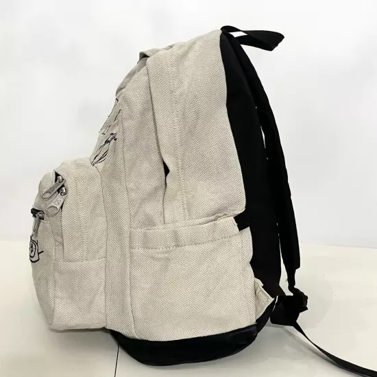 Jansport Backpack Epic Icons Off White Canvas Alien Mustang Mushrooms Flaw