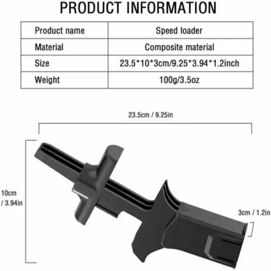 Tactical Universal Magazine Speed Loader for Handgun Rifle 9mm 40S&W Pistol Mag