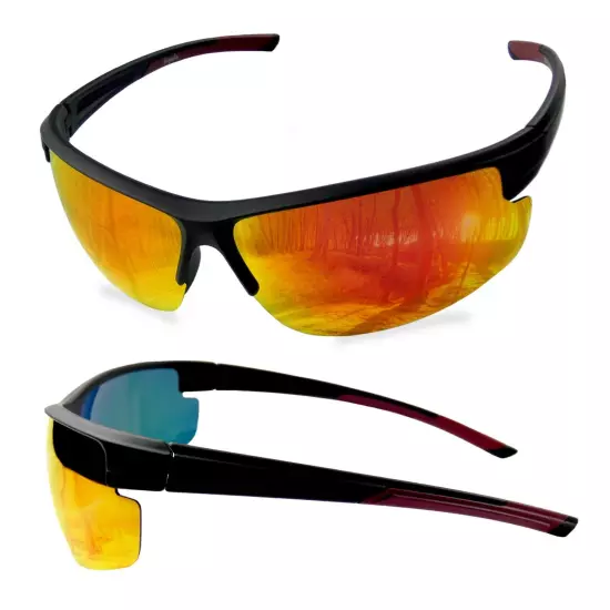 Clearance Sports Sunglasses for Men UV Protection, Retro Sunglasses, Wrap Around