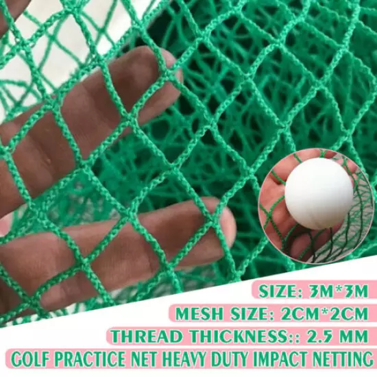 118‘’x118'' Golf Impact Netting Batting Cage Green Net Golfer Practicing Outdoor