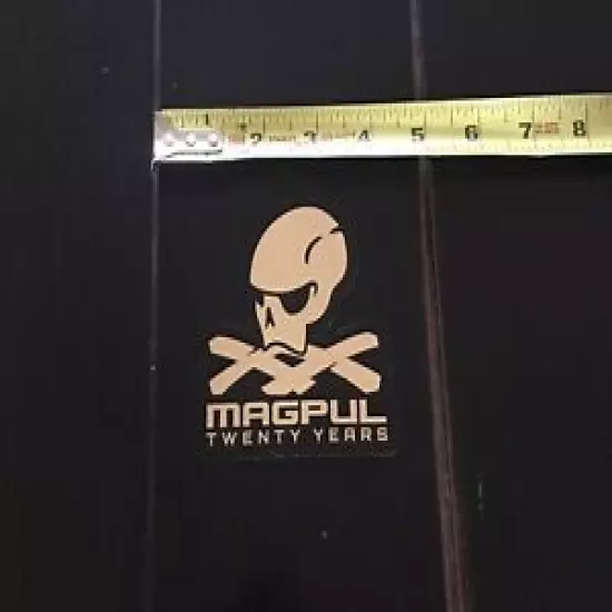 Magpul 20 Years Skull Cross Bones Sticker/Decal Tactical AR AK Hunting Approx 4”