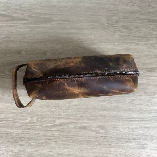 DL Hughley Toiletry Bag Travel | Shaving Kit Case | Nila Leather