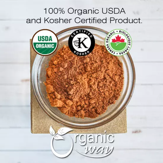 Organic Way Turmeric / Haldi Root Powder - Organic, Kosher & USDA Certified