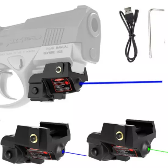 Compact USB Rechargeable Pistol Gun Laser Sight For Glock 17 19 Taurus G2c G3C 