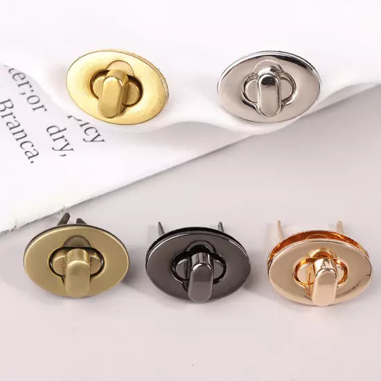 Metal Oval Twist Lock Clasp Turn Lock For DIY Handbag Purse Luggage Hardware