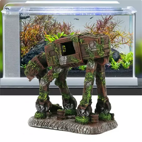 Aquarium Decoration High Imitation Landscape Resin Robot Dog Fish Tank Ornaments