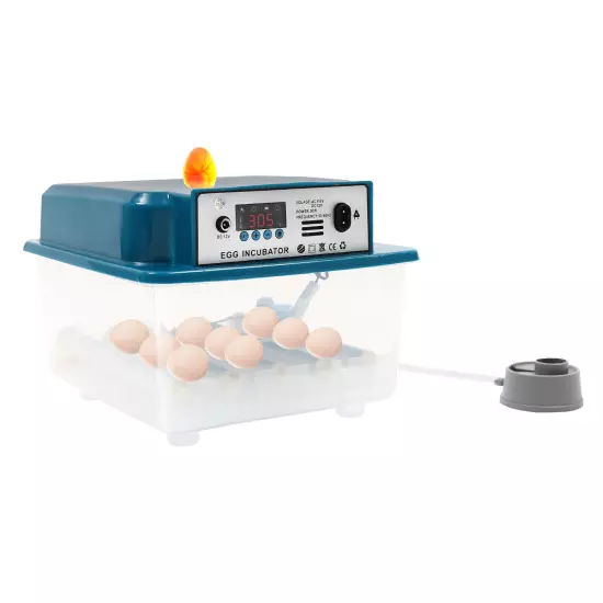 16-Eggs Digital Incubator w/ Fully Automatic Egg Turning Humidity Chicken Duck