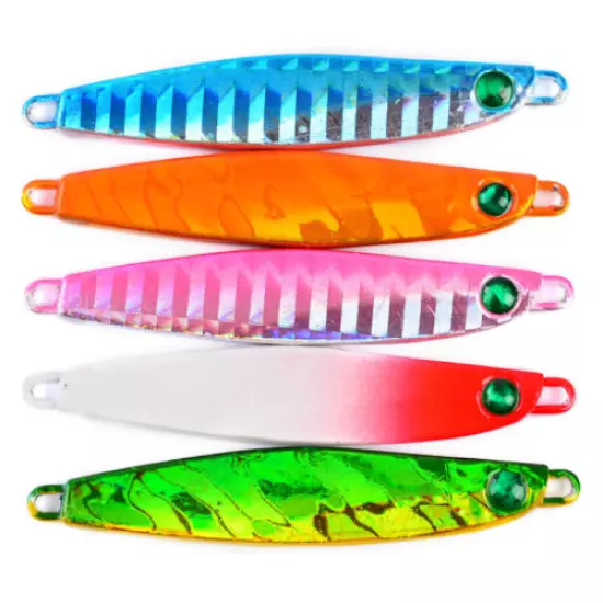 5 x 7/10/14/17/21/28/40g Micro Butterfly Knife Snapper Jiggings King Tuna Lures