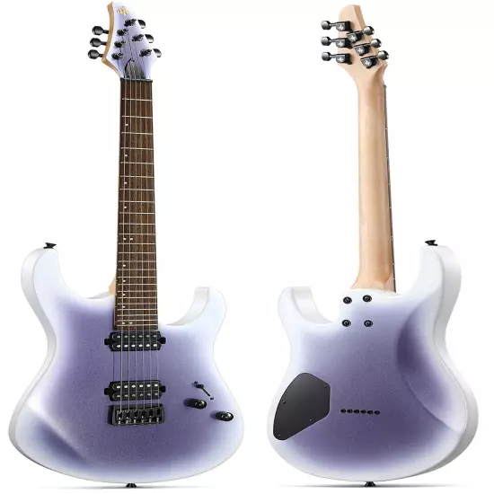 Donner DMT-100 Metal Electric Guitar With Gig Bag Purple Matte Finish H-H Pickup