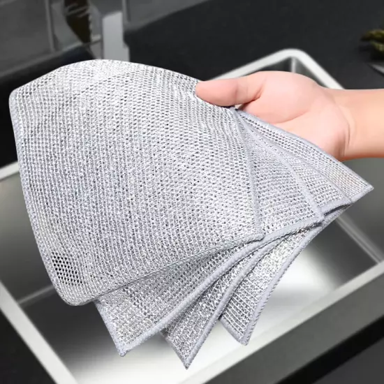 Double-Sided Metal Wire Dishcloth Towel