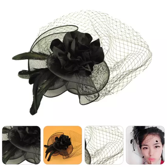 Pillbox Hat Women Cocktail Hat Veil Tea Party Fascinators Funeral Fascinator Hat