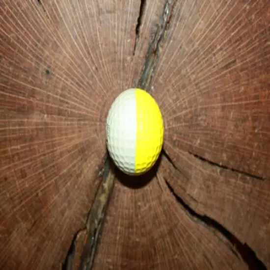 VINTAGE YELLOW AND WHITE PING EYE PROMOTIONAL GOLF BALL 