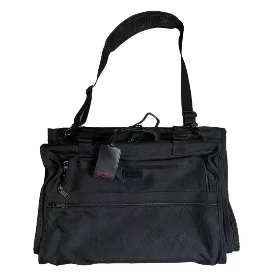 Tumi Trifold Black Garment Bag Carry On With Lock Travel Bag Unisex Adult