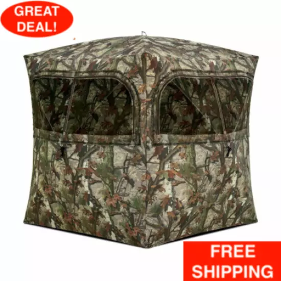 Barronett Grounder 350 Hunting Blind in BloodTrail Woodland Camo Water Resistant