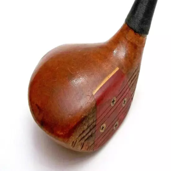 1-Wood H&B Citation Horseshoe Persimmon Chestnut Driver Red Gold Steel Regular