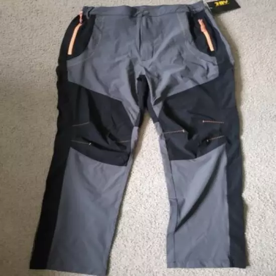 TBY outdoorsports waterproof gray/black/orange pants size Medium NWT