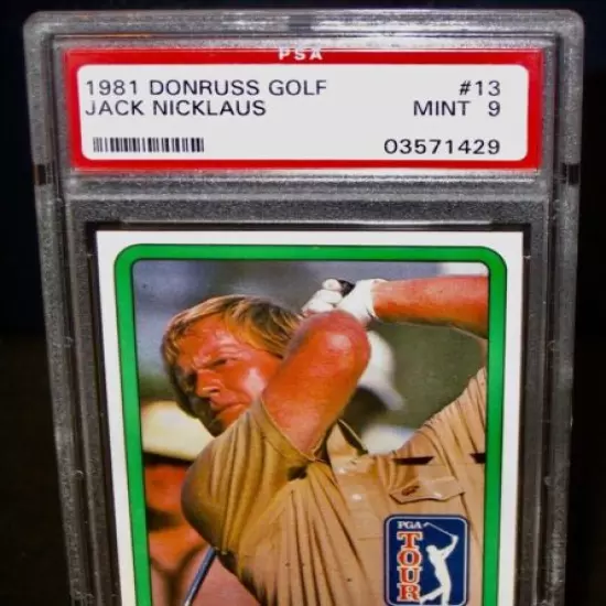 PSA 9 Mint 1981 Donruss JACK NICKLAUS ROOKIE Golf Card #13 PGA Tour RC 