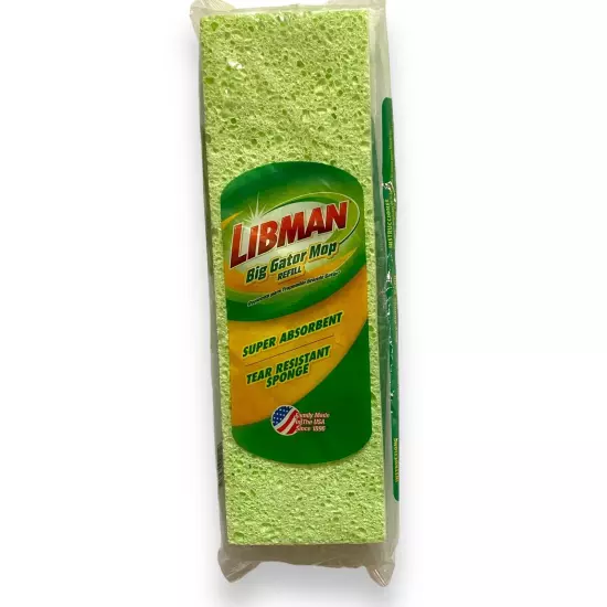 Libman Big Gator Mop Refill #03961 New Unopened USA Smoke Free Home