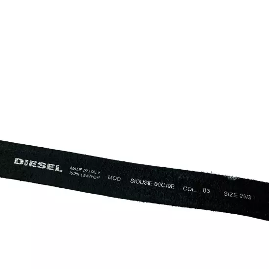 Diesel Black Leather Y2K 90s Belt L