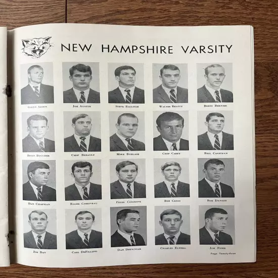 Vintage 1963 College Football Program - New Hampshire / Maine