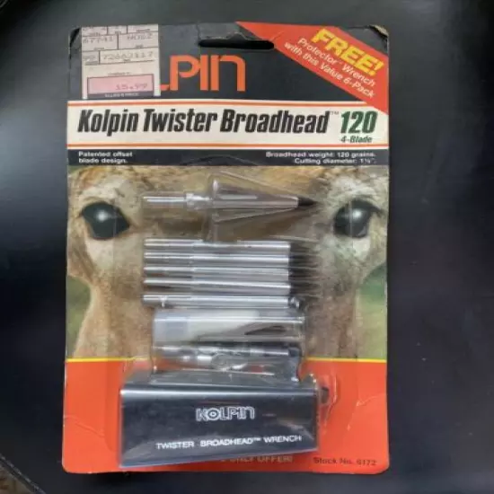 Kolpin Twister Broadhead-120 Gr. 6 Broad heads -4 Blade-plus Broadheads Wrench