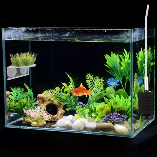 2Pack Aquarium Shelf,Transparent Acrylic Ledge Plants Holder for Substrate an...