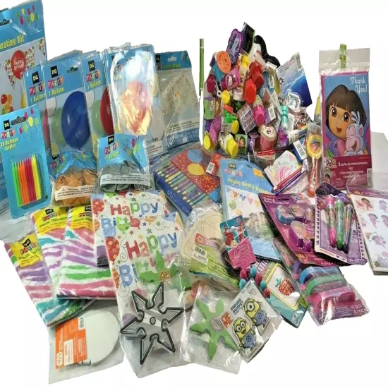 Large Mix lot 100+ of birthday party favors Decor Dora explorer Dollar General 