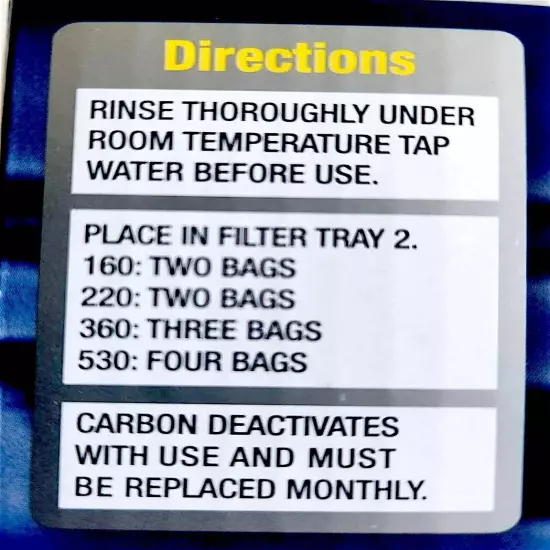 MarineLand Premium Activated Carbon Bags Chemical Filtration in Aquariums 4count