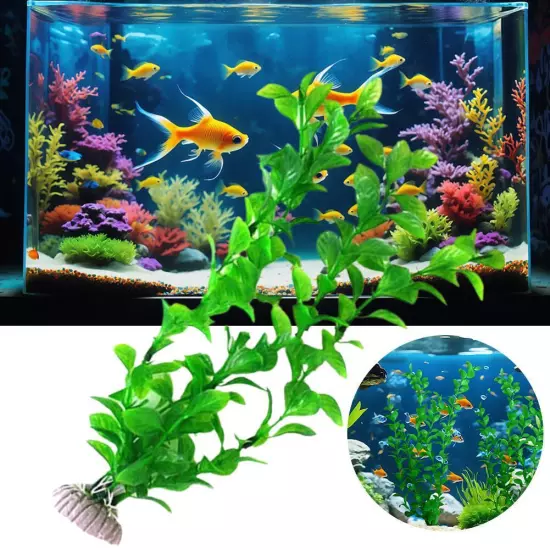 Artificial Fish Tank Water Plastic Aquarium Plants Ornament Decoratio