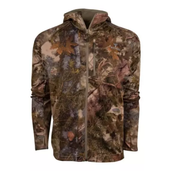 King's Camo Hunter Grid Fleece Full Zip Hoodie Mountain Shadow