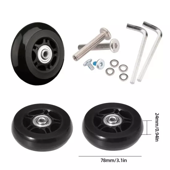 1 Pair Swivel Caster Wheels Mute Trolley Case Wheels Wheels Bearings Repair Kits