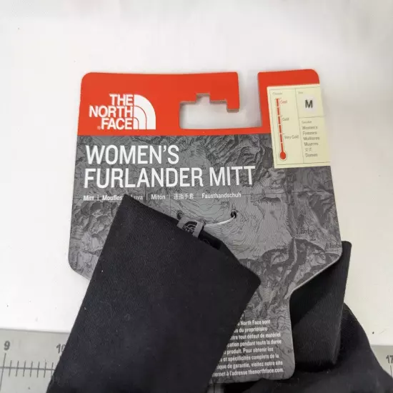 The North Face Womens Furlander Mitt Mitten Sz M Black UNUSED