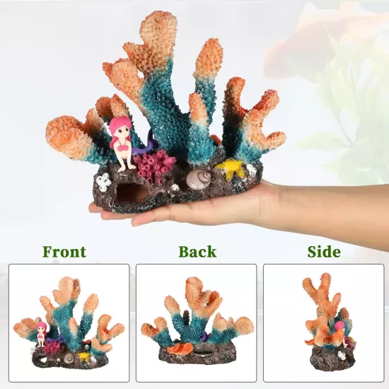 Aquarium Coral Reef Decor, Artificial Coral Reef Decor, Resin Coral Decoratio...