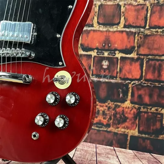 Custom shop Angus Young SG red electric guitar chrome hardware shipping quickly