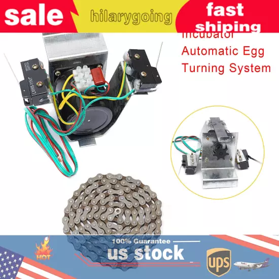 Egg Turner 110V Egg Turning System Automatic Incubator Accessories + 100cm Chain