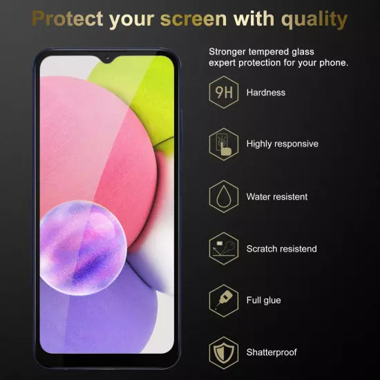 Fullcover Tempered Glass for Samsung Galaxy A03s Screen Protection Film