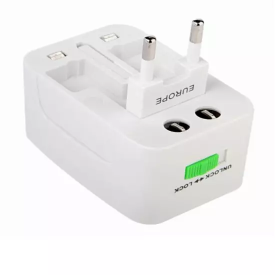 Worldwide Portable Universal Power Adapter, All in One Plug Travel Converter