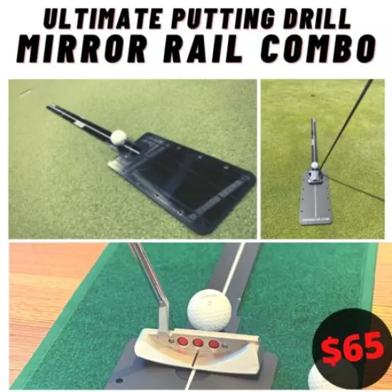 Putting Mirror / Rail Combo. BEST PUTTING DRILL! ON SALE! ! !