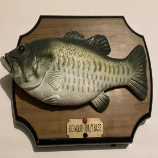 Big Mouth Billy Bass 1999 Singing Fish Take Me To The River Don't Worry Be Happy